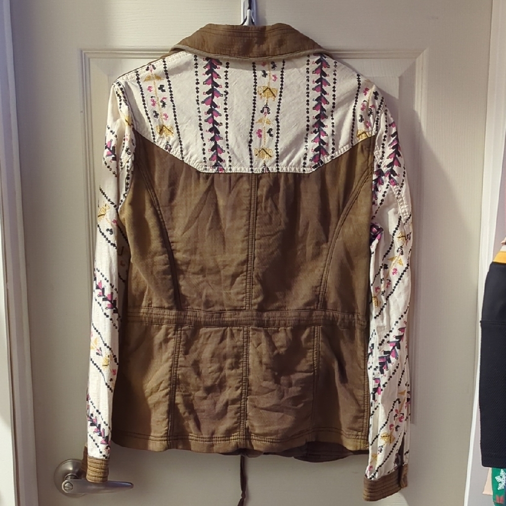 Free People Jacket with Patterned Sleeves - Picture 5 of 6